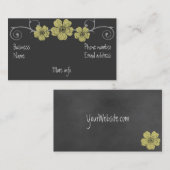 Wild Yellow Roses krijtbord Visitekaartje (Voorkant / Achterkant)