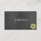 Wild Yellow Roses krijtbord Visitekaartje (Achterkant)