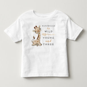 Wild Young en Three Birthday Oerwoud Baby T-Shirt