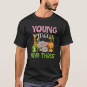 Wild Young en Three Outfit Toddler Girl Zoo Jungl T-shirt (Voorkant)