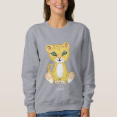 Wild Young Leopard Animal Cartoon Sweatshirt (Voorkant)