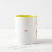 Wild Young Leopard Animal Cartoon Tweekleurige Koffiemok (Center)