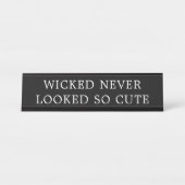 Wild zag er nooit zo uit dat hij zo stom halloween bureau naambordje (Voorkant)