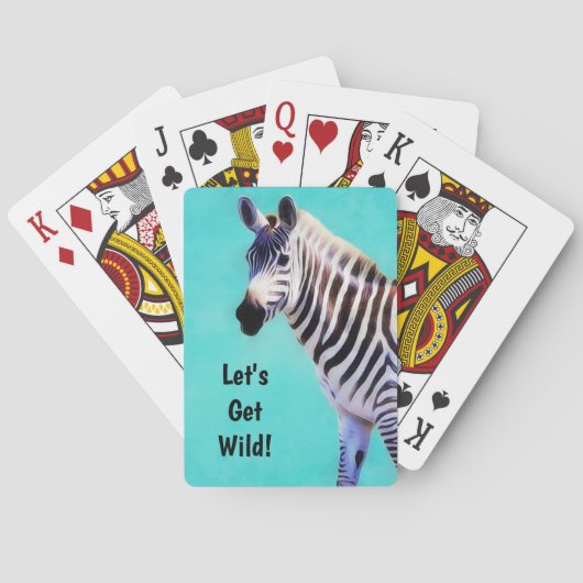 Wild Zebra Art plezier spelen poker kaarten (Achterkant)