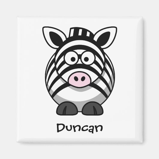 Wild zebra magneet (Voorkant)