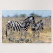 Wild Zebra Moeder & Baby Natuur Safari Legpuzzel (Horizontaal)