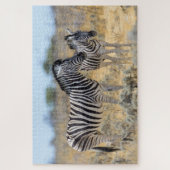 Wild Zebra Moeder & Baby Natuur Safari Legpuzzel (Verticaal)
