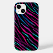Wild Zebra Neon-Noir Case-Mate iPhone Case (Achterkant)