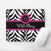 Wild Zebra Pattern and Lace Personalized Muismat (Met muis)