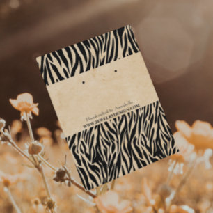 Wild Zebra Pattern Flair Oorbel Houder Visitekaartje