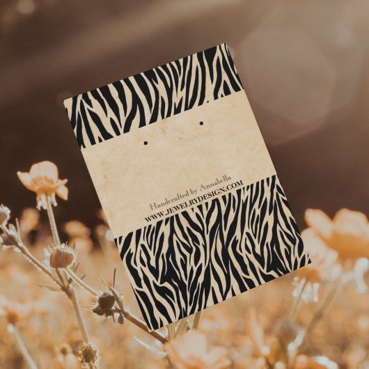 Wild Zebra Pattern  Flair Oorbel Houder Visitekaartje