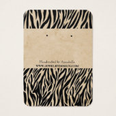 Wild Zebra Pattern  Flair Oorbel Houder Visitekaartje (Voorkant)