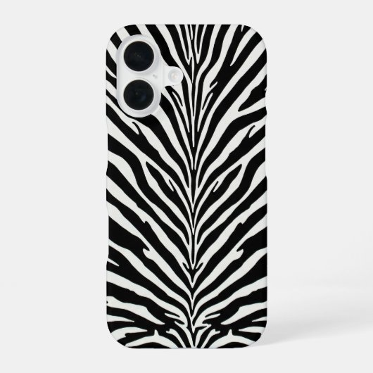 Wild Zebra Pattern iPhone 16 Hoesje (Achterkant)