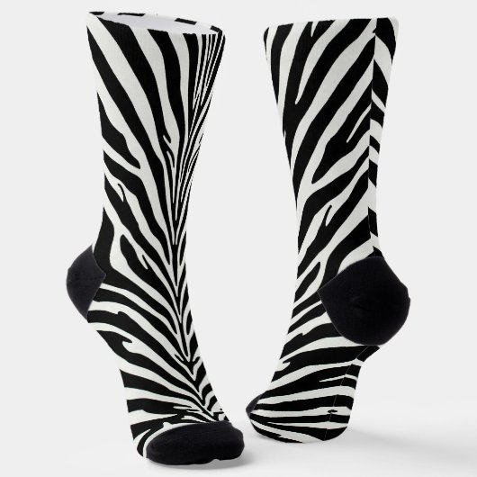 Wild Zebra Pattern Sokken (Gebogen)