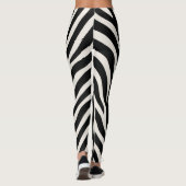 Wild Zebra Print Classic Zwart-wit Halloween Leggings (Achterkant)