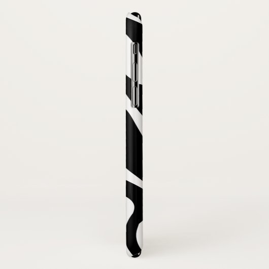 Wild Zebra Print met naam Case-Mate iPhone Case (Achterkant/links)