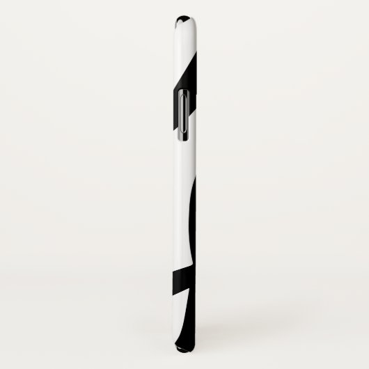 Wild Zebra Print met naam Hoesje-Mate iPhone Case (Achterkant / rechts)