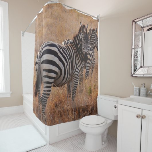 Wild Zebras Shower Curtain Douchegordijn (In situ)