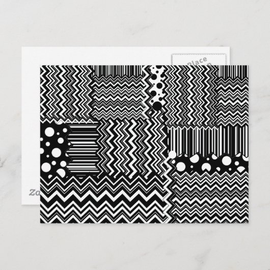 Wild Zig-Zags Briefkaart (Voorkant / Achterkant)