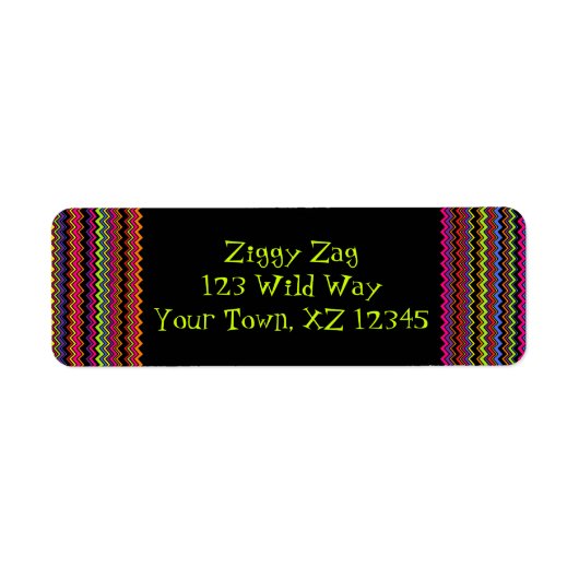 Wild Zig-Zags Etiket (Voorkant)