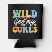 Wild zoals mijn krullen krullend haar groovy blikjeskoeler (Voorkant)
