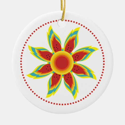 Wild zonnebloem custom ornament (Voorkant)