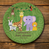 Wild Zoo Dier Oerwoud Safari Baby shower Papieren Bordje
