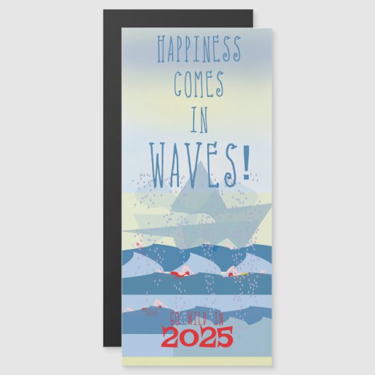 Wild zwemmen "Geluk komt in golven" (Voorkant / Achterkant)