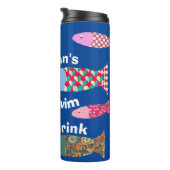 Wild zwemmen Na zwemmen Drink Flask gepersonalisee Thermosbeker (Geroteerd rechts)