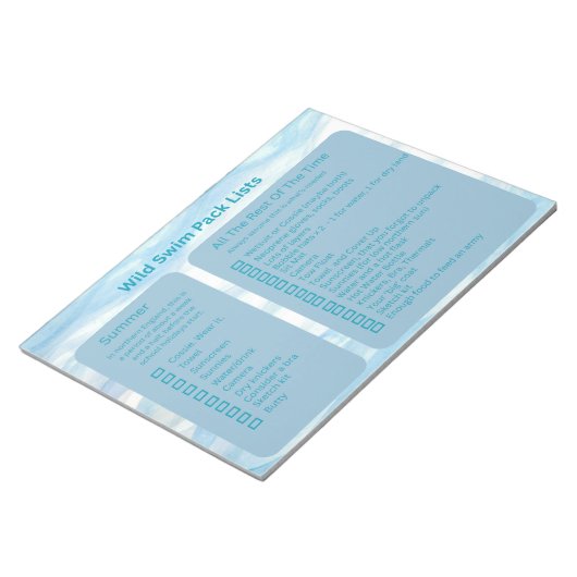 Wild Zwemmers Pack Lijstpagina's Notitieblok (Schuin)