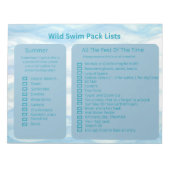 Wild Zwemmers Pack Lijstpagina's Notitieblok (Voorkant)