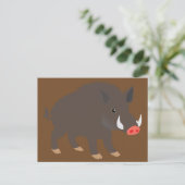 Wild zwijn briefkaart (Staand voorkant)