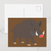 Wild zwijn briefkaart (Voorkant / Achterkant)