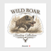 Wild Zwijn Sticker (Vel)