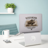 Wild Zwijn Sticker (Laptop op bureau)