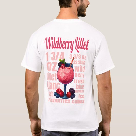 Wildberry Lillet T-Shirt – Elegant Fruit Cocktail  (Achterkant)