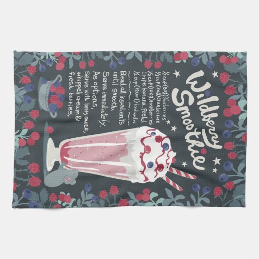 Wildberry Smoothie Keukenhanddoek (Horizontaal)