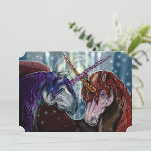 Wildberry Unicorns Kaart (Staand voorkant)