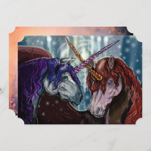 Wildberry Unicorns Kaart (Voorkant / Achterkant)