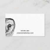 wildbewoning van uilen visitekaartje (Achterkant)