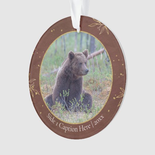 Wildbiofotogedenken, gedateerd ornament (voorkant)