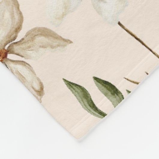 wildbloeipatroon fleece deken (Hoek)