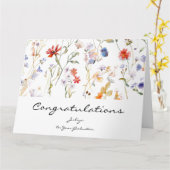 Wildbloem Afstuderen groet Kaart (Gele Bloem)