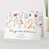 Wildbloem Afstuderen groet Kaart (Voorkant)