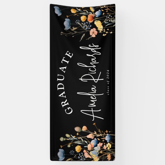 Wildbloem Afstuderen Spandoek (Verticaal)