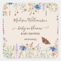 Wildbloem Baby in Baby in bloei Baby shower