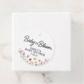 Wildbloem baby in bloei bedankjes labels (In situ)