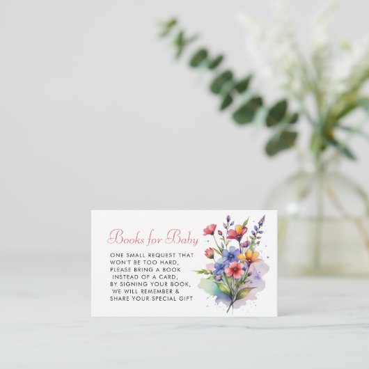 Wildbloem Baby in bloei waterverf Behuizing Kaart (Staand voorkant)