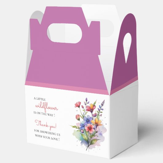 Wildbloem baby in bloei waterverf bloesem bedankdoosjes (Geopend)