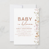 Wildbloem Baby in Bloom Baby shower Tuin Boho Kaart (Voorkant)